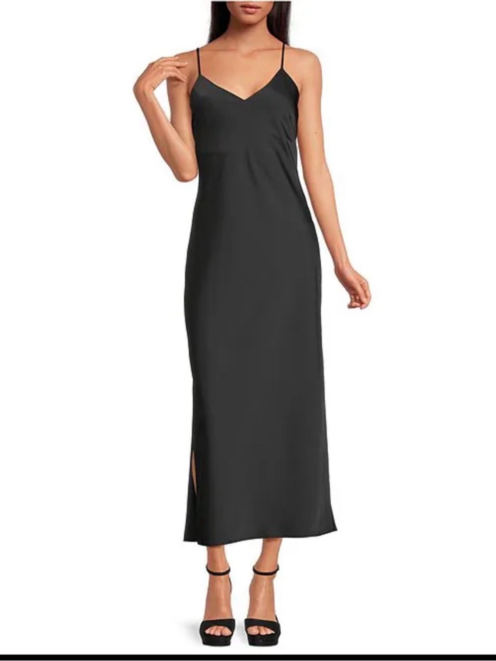 Gianni Bini Slip Dress Black SZ 10 - Picture 4 of 5